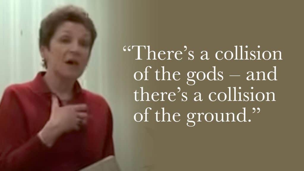 There’s a collision of the gods—and there’s a collision of the ground.