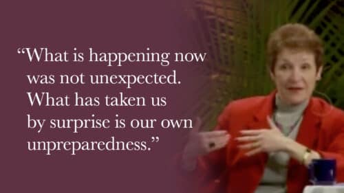 What is happening now was not unexpected. What has taken us by surprise is our own unpreparedness.