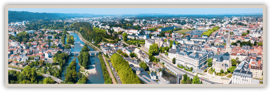 Panoramic view of Pau, France