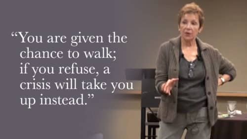 You are given the chance to walk; if you refuse, a crisis will take you up instead.