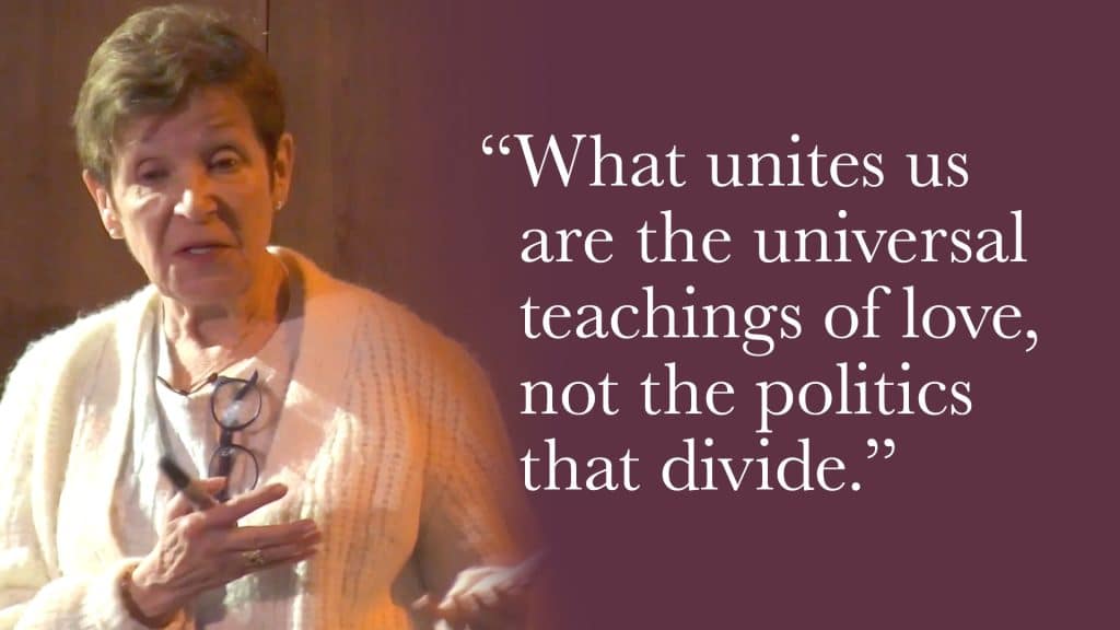 What unites us are the universal teachings of love, not the politics that divide.