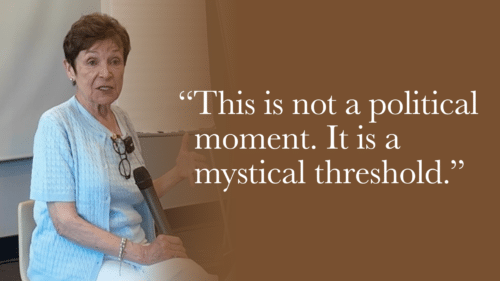 This is not a political moment. It is a mystical threshold.