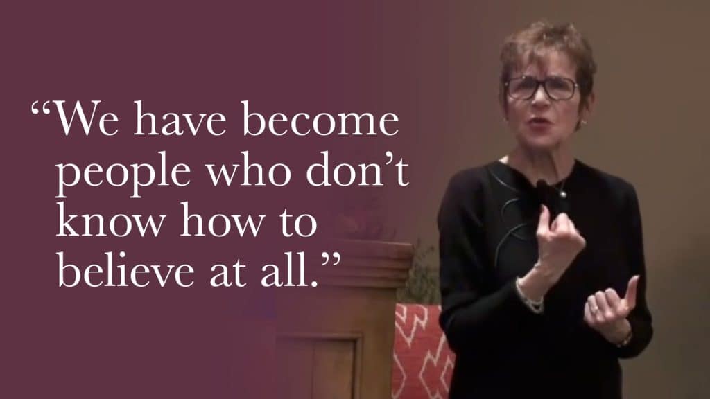 We have become people who don’t know how to believe at all. And in that state, we are ripe for a demonic takeover or an angelic transformation. Both are true.