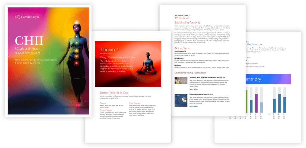 Image showing sample pages from the CHII report.